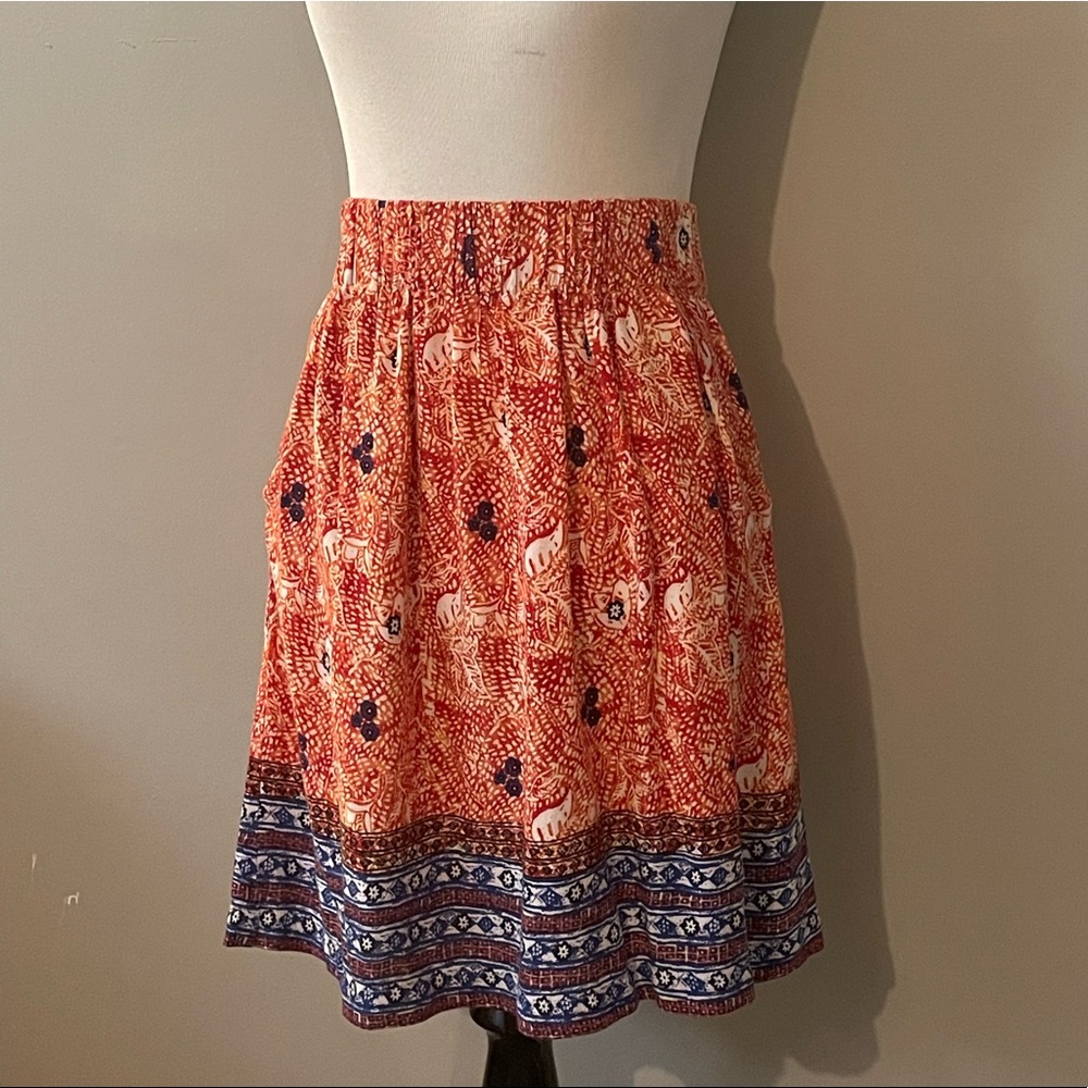 Boutique High Waisted Short Skirt Tribal Print Summer Juniors Women’s Size Small